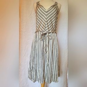 A New Day Cream Striped Dress